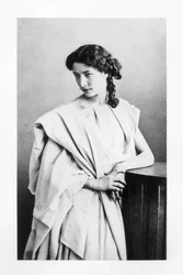 Sarah Bernhardt (1844-1923) Junie szerepében Jean Racine (1639-99) „Britannicus” című művében, kb. 1860